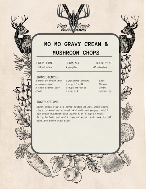 Mo Mo Gravy Cream Mushroom Chops