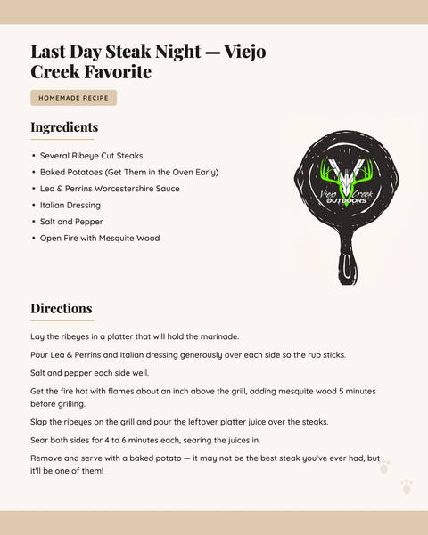 Last Day Steak Night Recipe